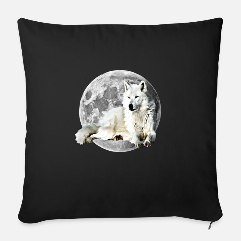 Wolf - Sofakissen mit Füllung 45 x 45 cm - Schwarz
