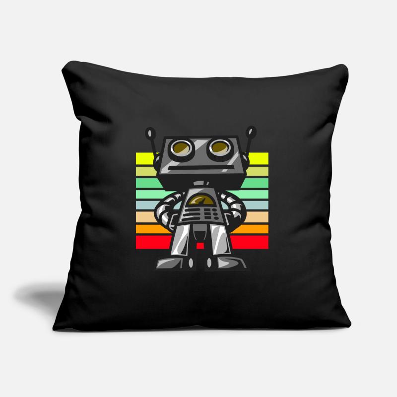 Robot retro sunset Sofa pillow with filling 45cm x 45cm