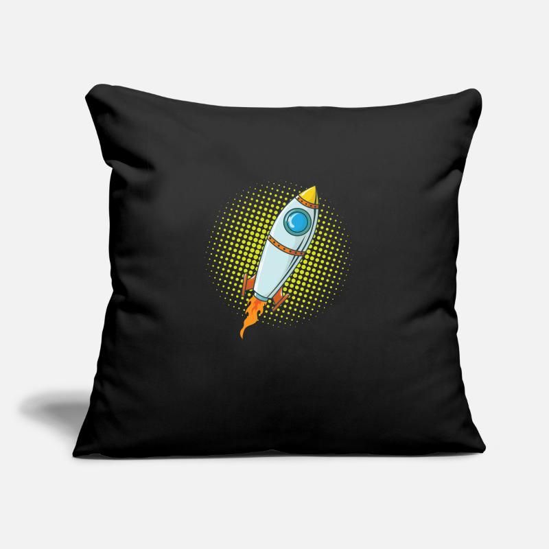 Moon Rocket Spaceship Comic Missile Sofa pillow with filling 45cm x 45cm