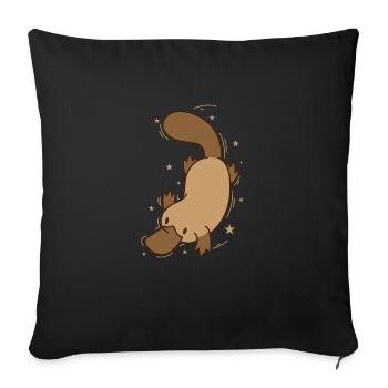 Ornithorynque plongeant en Australie - Coussin et housse de 45 x 45 cm - noir - Devant