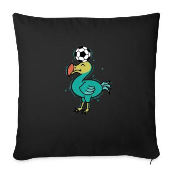 Dodo joue à l’oiseau de football de l’île Maurice - Coussin et housse de 45 x 45 cm - noir - Devant