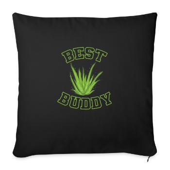 Best Buddy Aloe Vera Skin Miracle Cure - Sofa pillow with filling 45cm x 45cm - black - Front