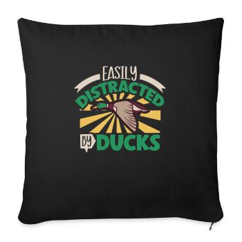 Duck Hunt Duck Hunter Bird Hunting Duck Hunting - Sofa pillow with filling 45cm x 45cm - black - Front