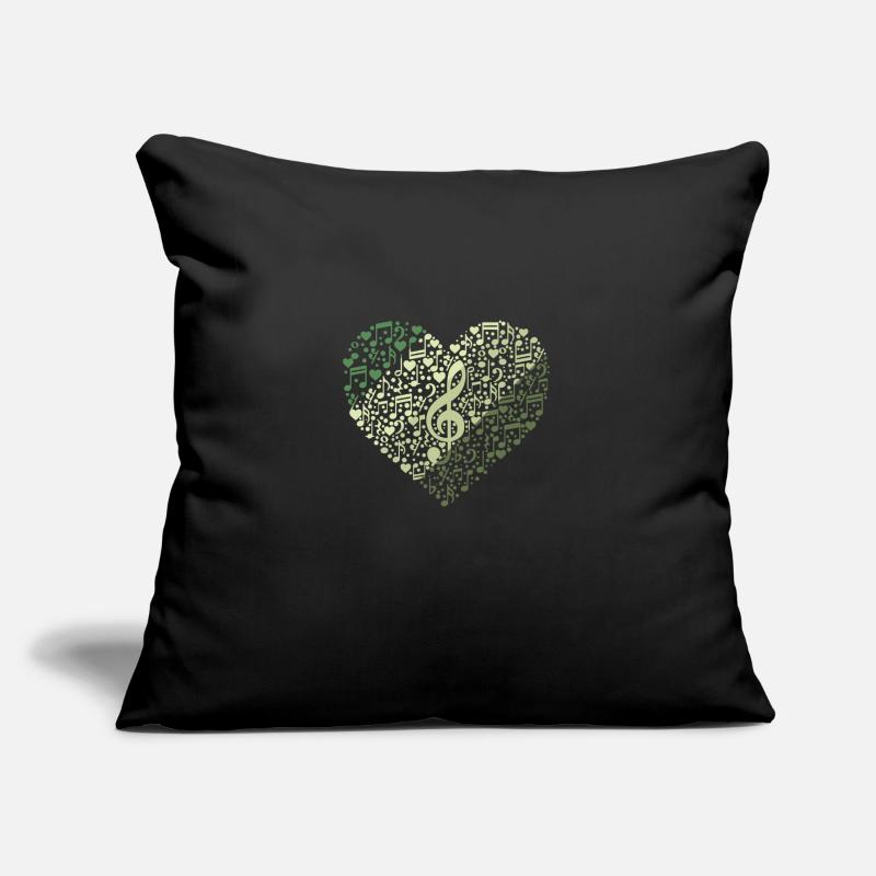Word cloud with musical notes and clef Sofa pillow with filling 45cm x 45cm