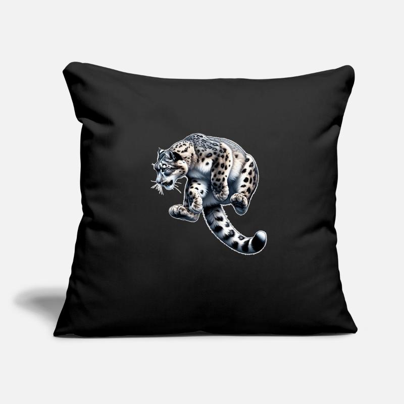 Snow Leopard Leopard White Leopard Sofa pillow with filling 45cm x 45cm
