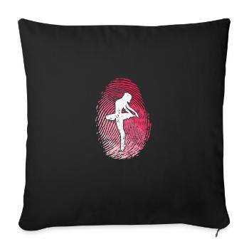 Danse classique par empreintes digitales - Coussin et housse de 45 x 45 cm - noir - Devant