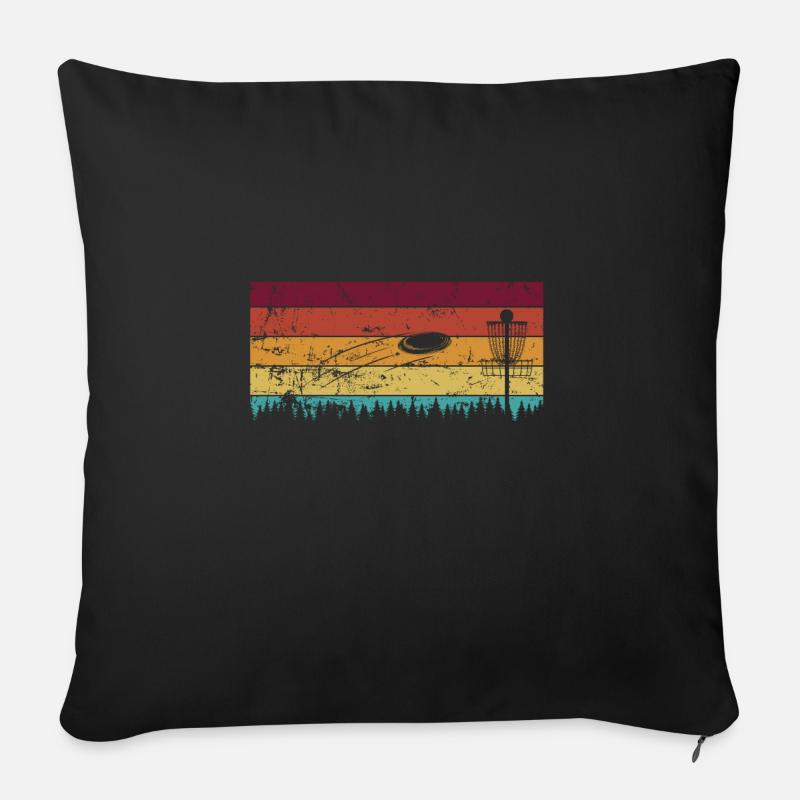 Discgolf Hobby Sport - Sofakissen mit Füllung 45 x 45 cm - Schwarz