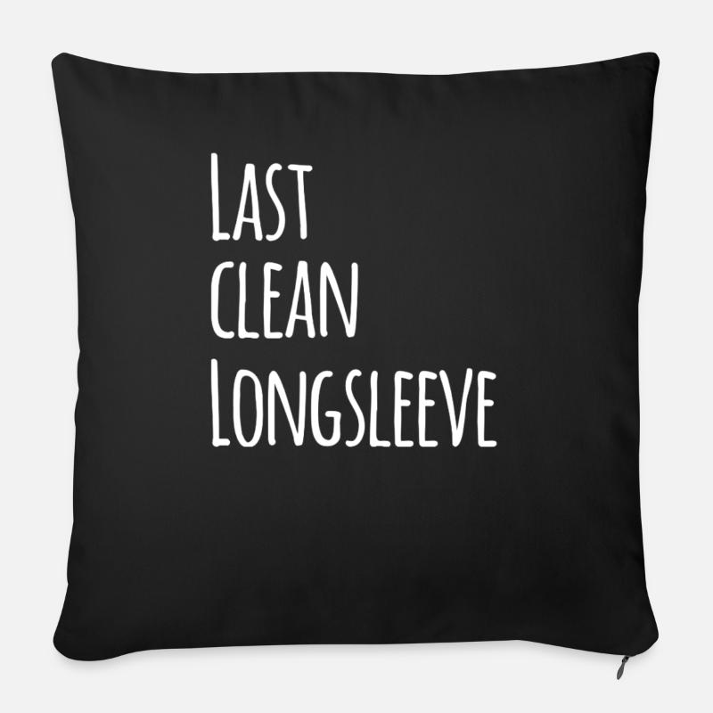 Last clean longsleeve - Sofa pillow with filling 45cm x 45cm - black