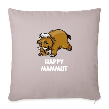 Glücklich Mammut Prähistorisch Geschenk - Sofakissen mit Füllung 45 x 45 cm - helles Taupe - Vorne