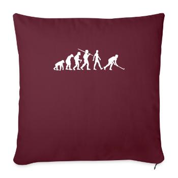 Hockey Evolution Feldhockey - Sofakissen mit Füllung 45 x 45 cm - Burgunderrot - Vorne