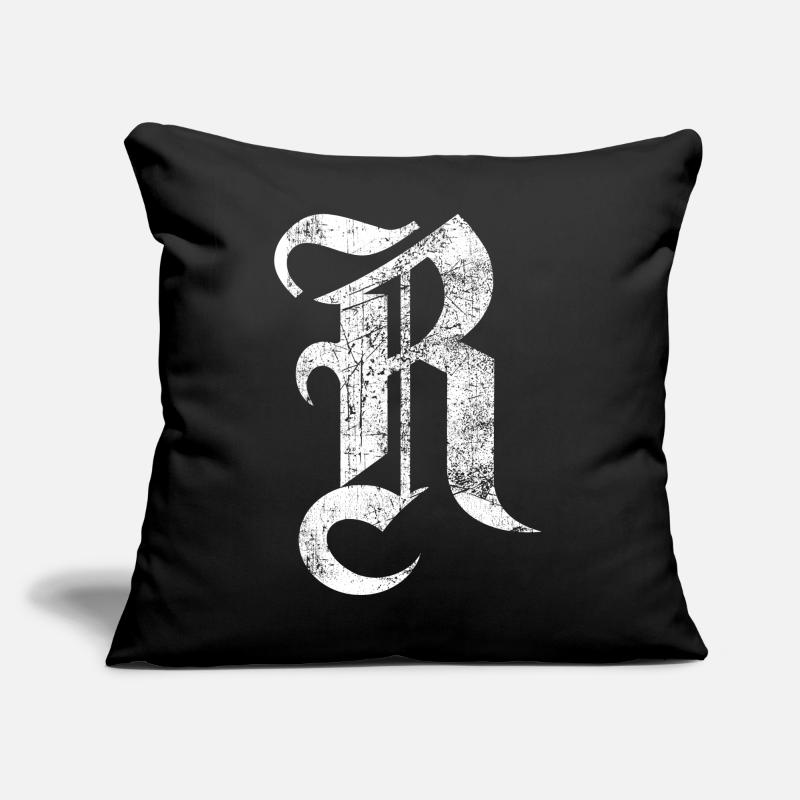 Tshirt alphabet initial R Coussin et housse de 45 x 45 cm
