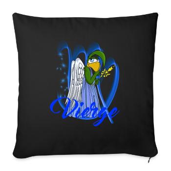 «Vierge » - Coussin et housse de 45 x 45 cm - noir - Devant