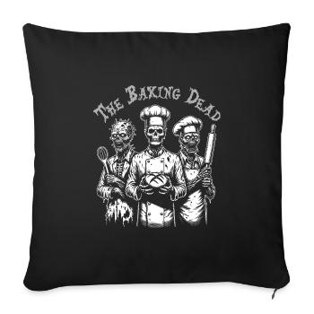 Baking Dead - backende Zombies - Sofakissen mit Füllung 45 x 45 cm - Schwarz - Vorne