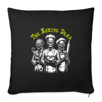 Baking Dead - backende Zombies - Sofakissen mit Füllung 45 x 45 cm - Schwarz - Vorne