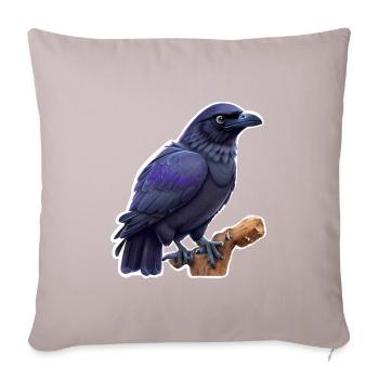 Crow - Sofa pillow with filling 45cm x 45cm - light taupe - Front