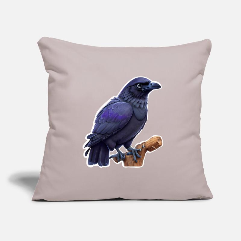 Corbeau Coussin et housse de 45 x 45 cm