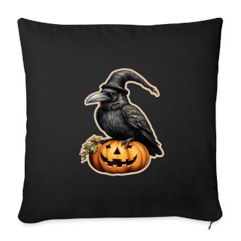 Halloween Rabe 3 - Sofakissen mit Füllung 45 x 45 cm - Schwarz - Vorne