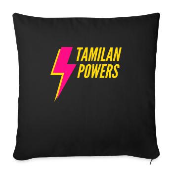 TAMILAN POWERS - Sofakissen mit Füllung 45 x 45 cm - Schwarz - Vorne