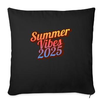 Summer Vibes 2025 - Sofakissen mit Füllung 45 x 45 cm - Schwarz - Vorne