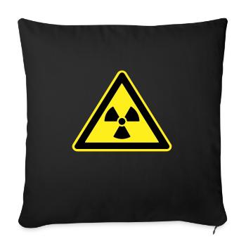Beware of the atom - Sofa pillow with filling 45cm x 45cm - black - Front
