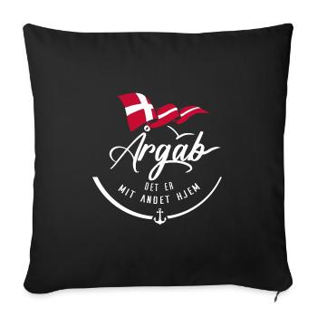 ARGAB - Ma résidence secondaire - w - Coussin et housse de 45 x 45 cm - noir - Devant