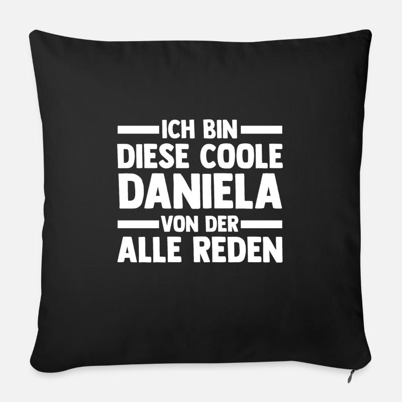 Daniela - Sofakissen mit Füllung 45 x 45 cm - Schwarz