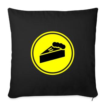 cake cheesecake - Sofa pillow with filling 45cm x 45cm - black - Front