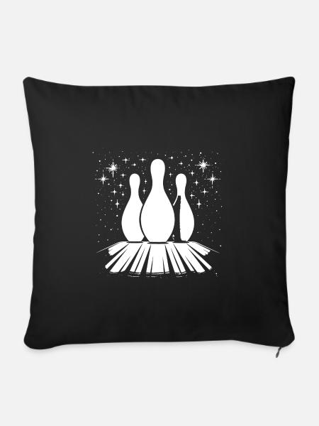 Bowling Pins - Sofakissen mit Füllung 45 x 45 cm - Schwarz