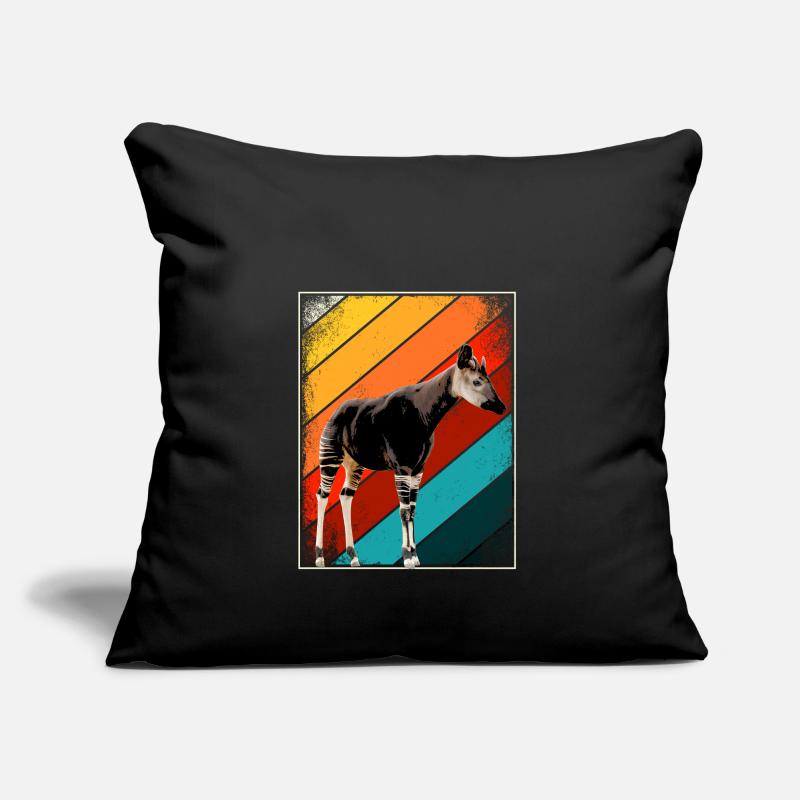 Okapi Retro Geschenk Sofakissen mit Füllung 45 x 45 cm