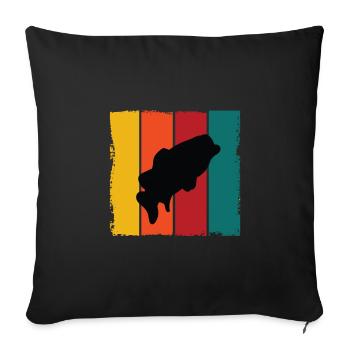 Barsch Silhouette - Sofakissen mit Füllung 45 x 45 cm - Schwarz - Vorne