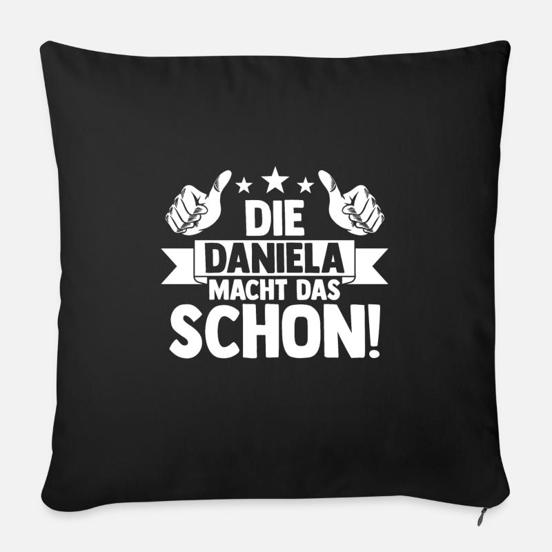 Daniela - Sofakissen mit Füllung 45 x 45 cm - Schwarz