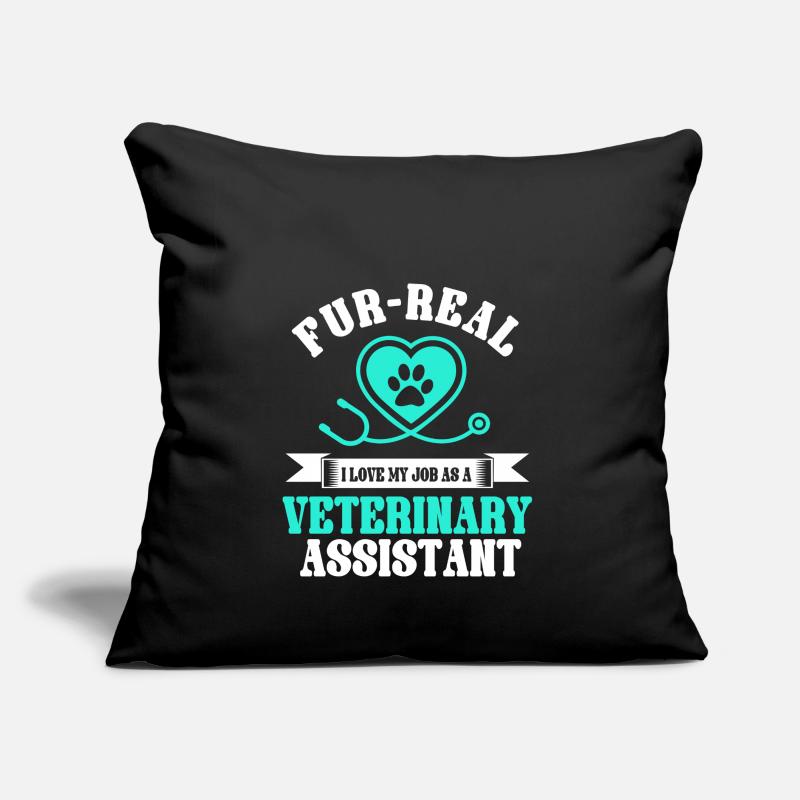 Veterinary assistant saying Sofa pillow with filling 45cm x 45cm