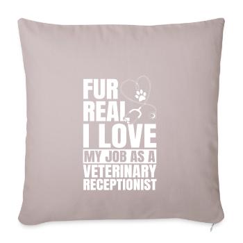 Veterinarian Receptionist - Sofa pillow with filling 45cm x 45cm - light taupe - Front