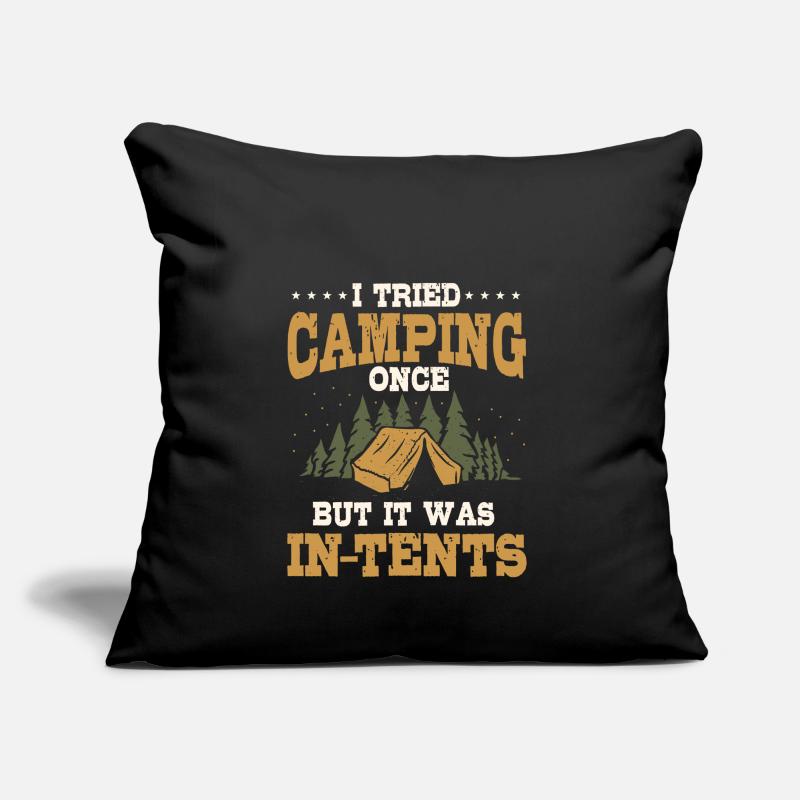 Funny camping pun Sofa pillow with filling 45cm x 45cm