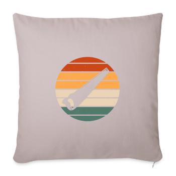 Conception de scie à main rétro - Coussin et housse de 45 x 45 cm - taupe clair - Devant
