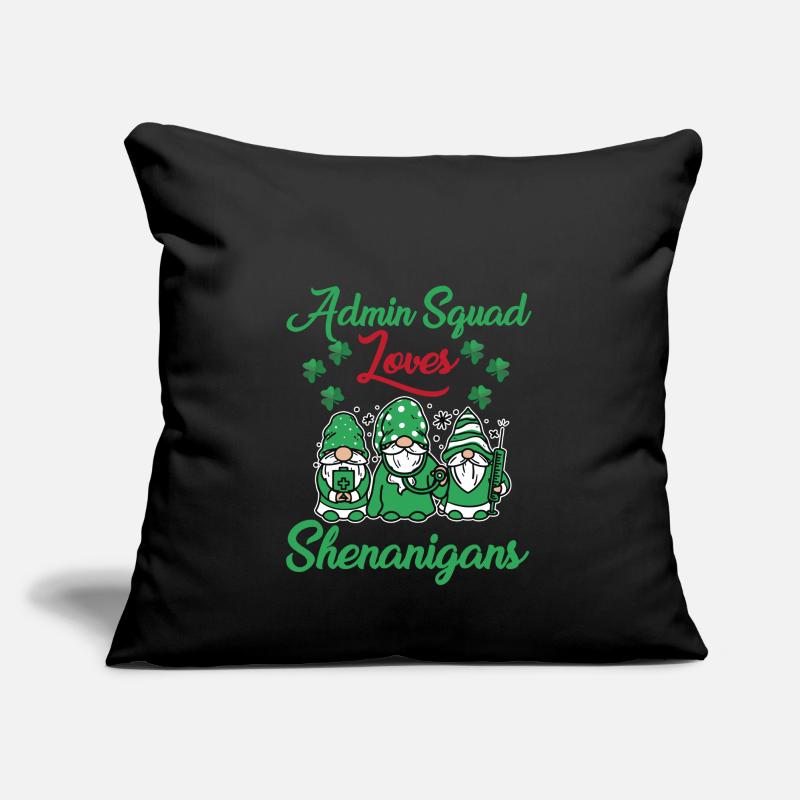 Admin Squad Love Shenanigans St. Patrick's Day Sofakissen mit Füllung 45 x 45 cm