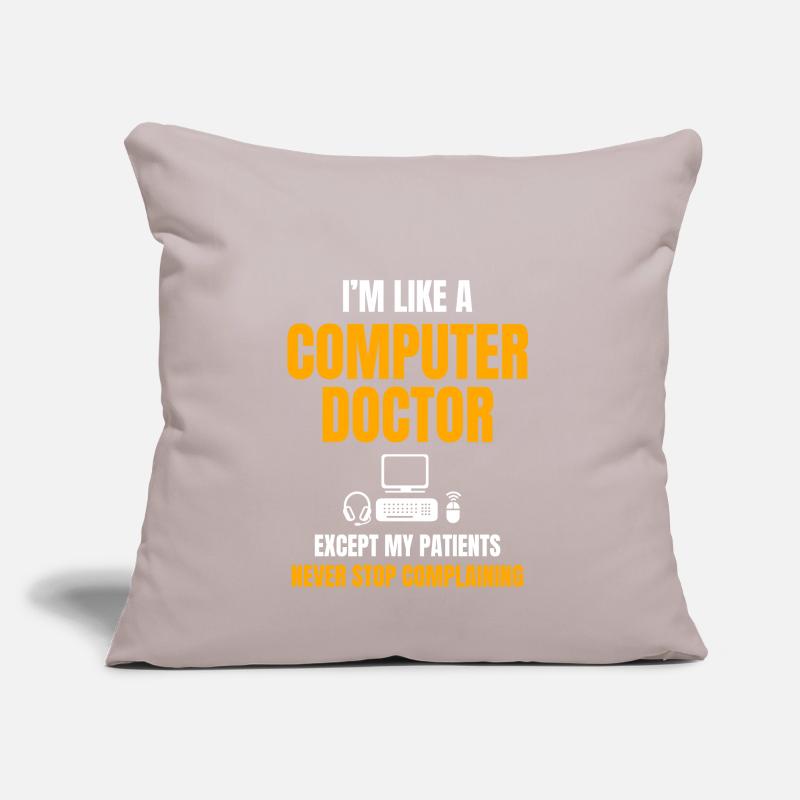 Funny IT Support Design Computer Doctor Sofa pillow with filling 45cm x 45cm