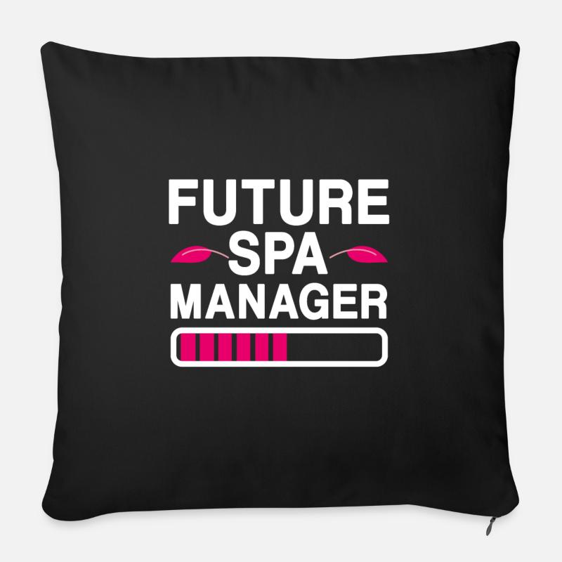 Future Spa Manager Centre de bien-être - Coussin et housse de 45 x 45 cm - noir