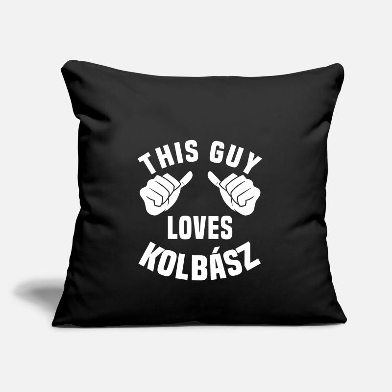 Kolbász Type Coussin et housse de 45 x 45 cm