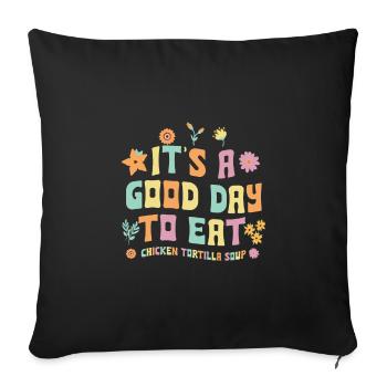 rHähnchen Tortilla Suppe - Sofakissen mit Füllung 45 x 45 cm - Schwarz - Vorne