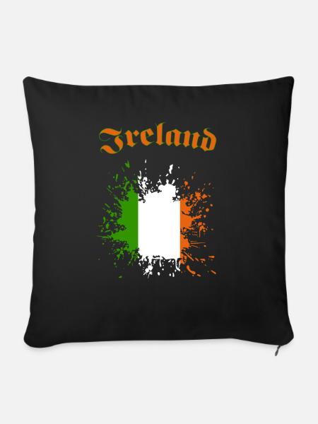 Ireland Shamrock - Sofakissen mit Füllung 45 x 45 cm - Schwarz