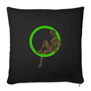 Mystische Elfe - Sofakissen mit Füllung 45 x 45 cm - Schwarz - Vorne