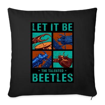 THE BEETLES - Sofa pillow with filling 45cm x 45cm - black - Front
