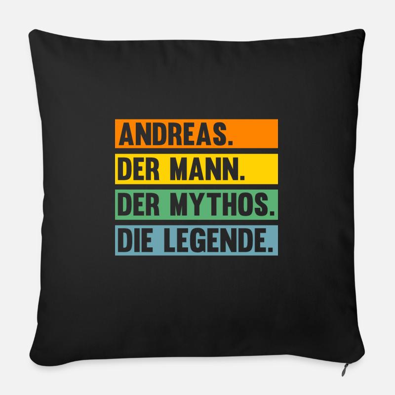 Andreas - Sofakissen mit Füllung 45 x 45 cm - Schwarz