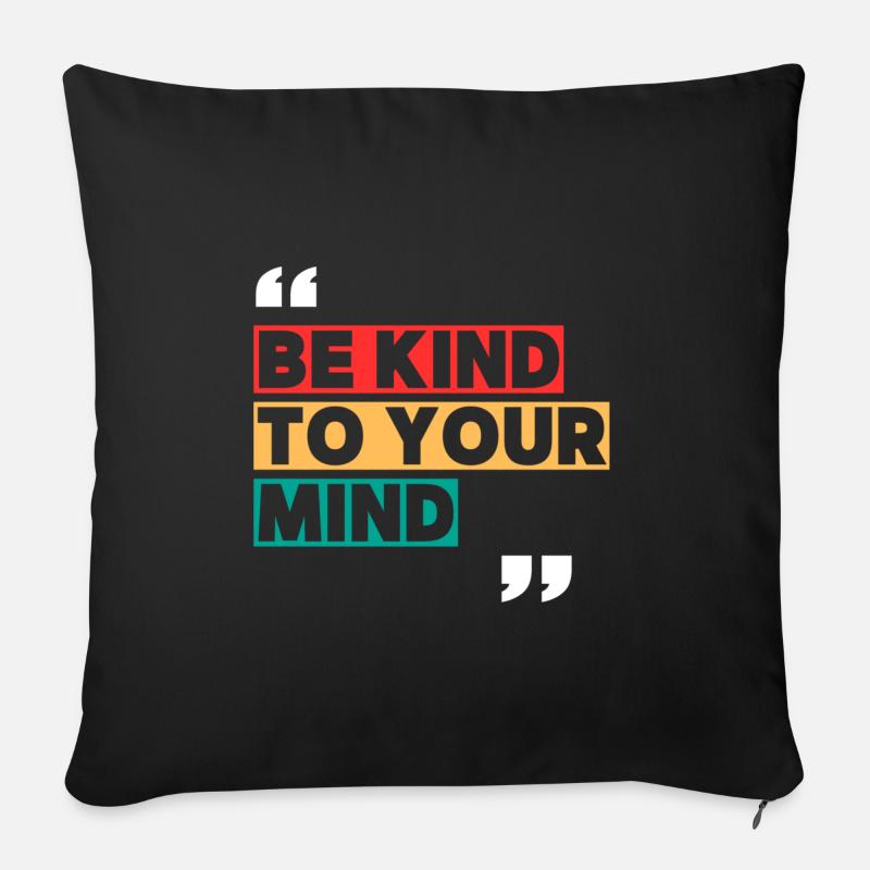 Be kind - Sofakissen mit Füllung 45 x 45 cm - Schwarz