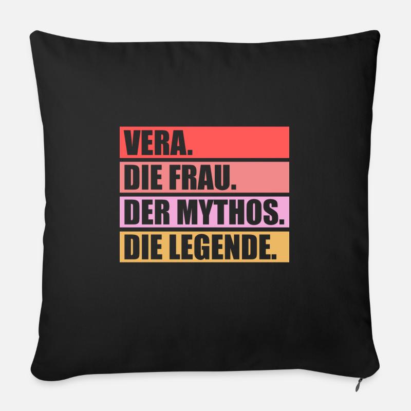 Vera - Sofakissen mit Füllung 45 x 45 cm - Schwarz