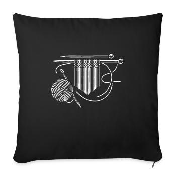 Crochet Tricot - Coussin et housse de 45 x 45 cm - noir - Devant
