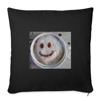 Coupe Smile - Coussin et housse de 45 x 45 cm - noir - Devant