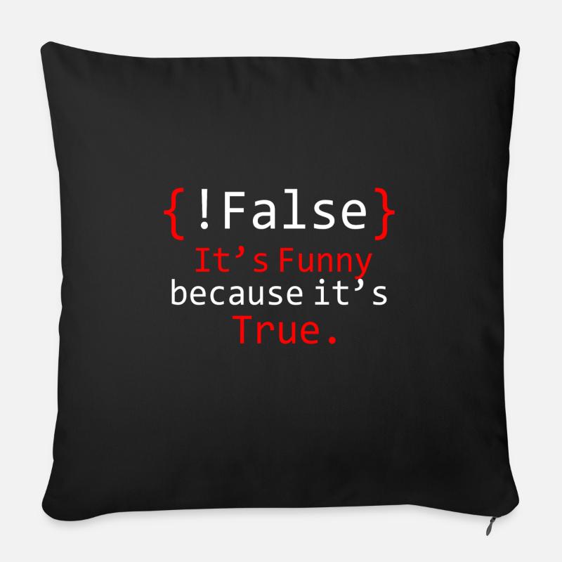 débogage programmeur informaticien informaticien nerd - Coussin et housse de 45 x 45 cm - noir