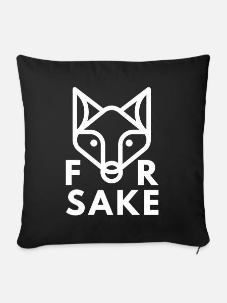 Um des Fuchses willen - Sofakissen mit Füllung 45 x 45 cm - Schwarz